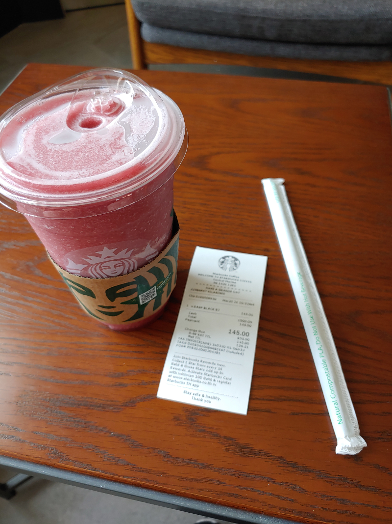 Raspberry Black DJ in Starbucks